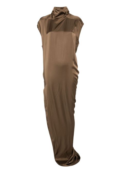 Earth brown Edfu T maxi dress Rick Owens - women RICK OWENS | Dresses | RO02D3503SCH35